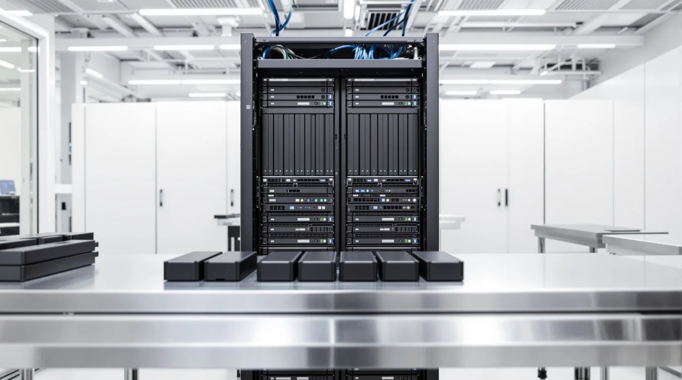 Tecnico al lavoro sul recupero dati di macchine virtuali VMware da un server di virtualizzazione