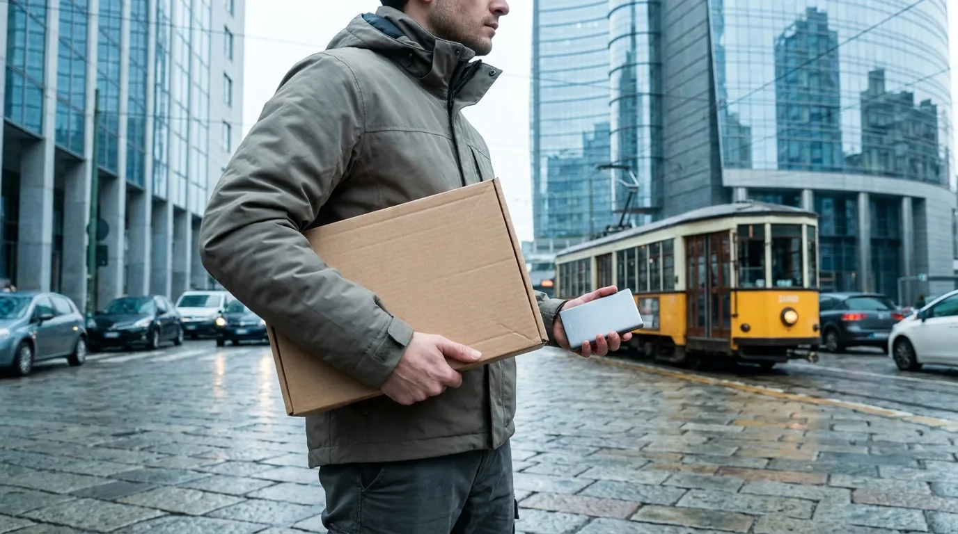 Corriere con hard disk per il recupero dati a Milano in Lombardia
