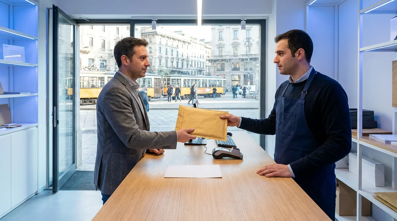 Consegna di un hard disk al punto RecuperoDatiRM di Milano in Piazzale Carlo Maciachini