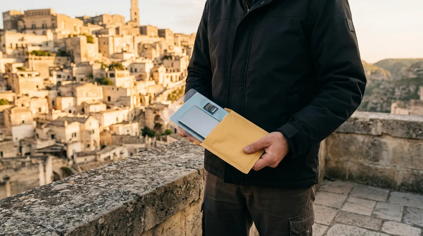 Corriere ritira hard disk e memory card per il recupero dati a Matera in Basilicata