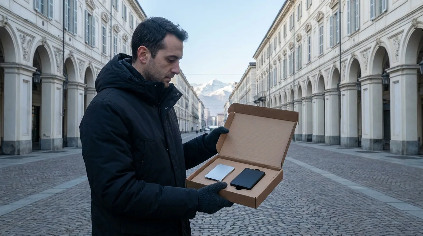 Corriere con hard disk e SSD per il recupero dati a Torino in Piemonte